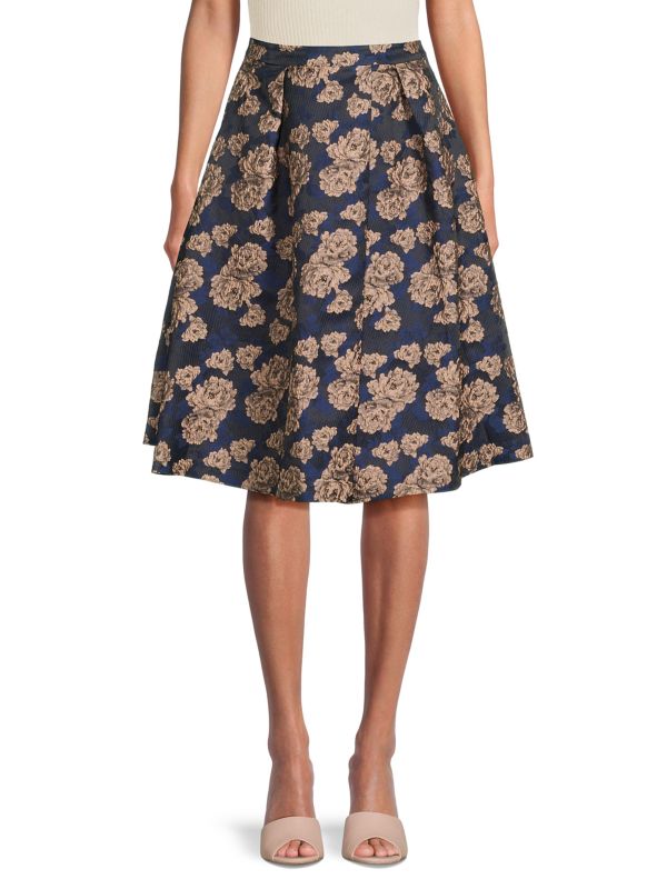 English Factory Floral Jacquard Skirt